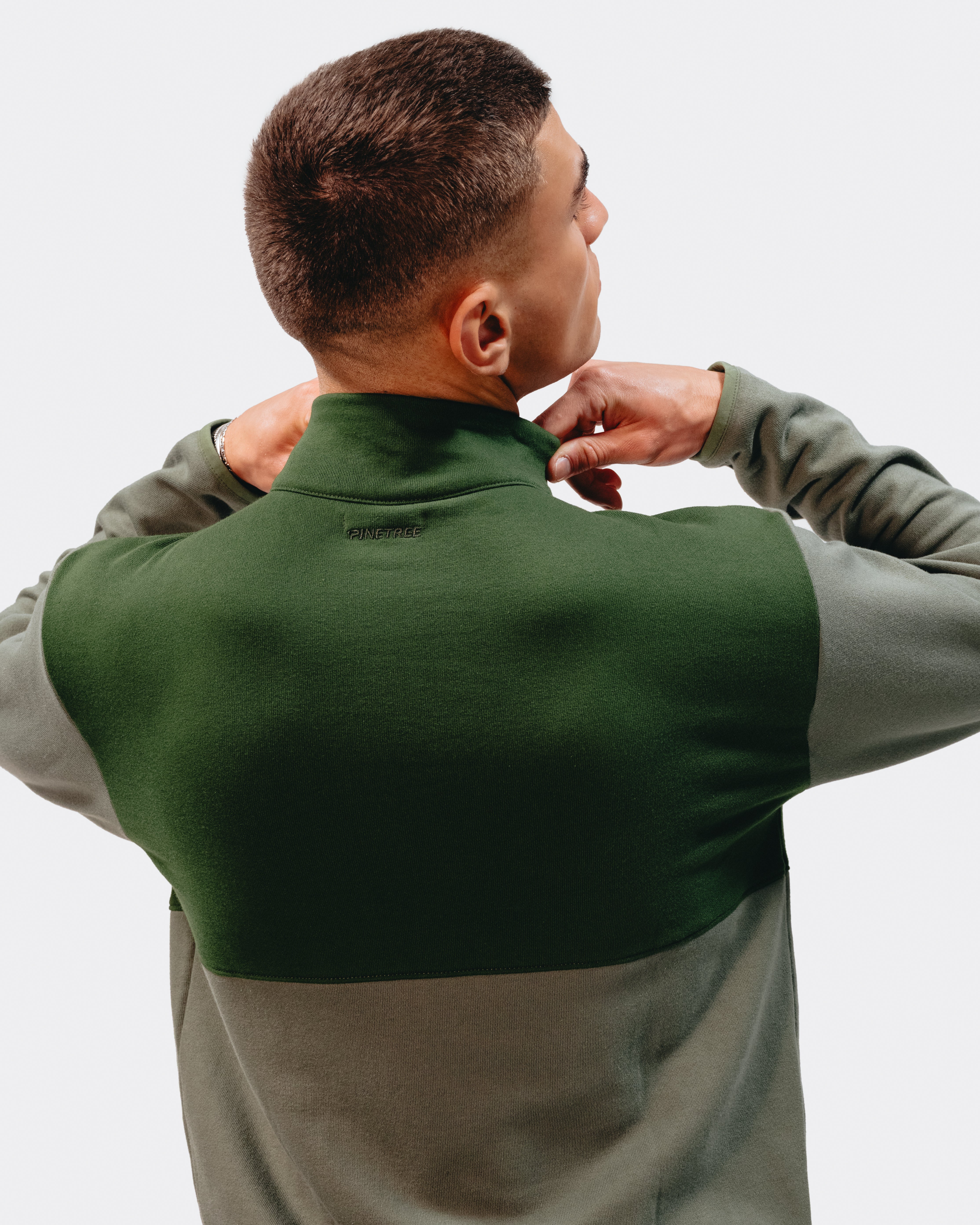 Quarter zip long sleeve - Four Leaf Clover / Douglas Fir