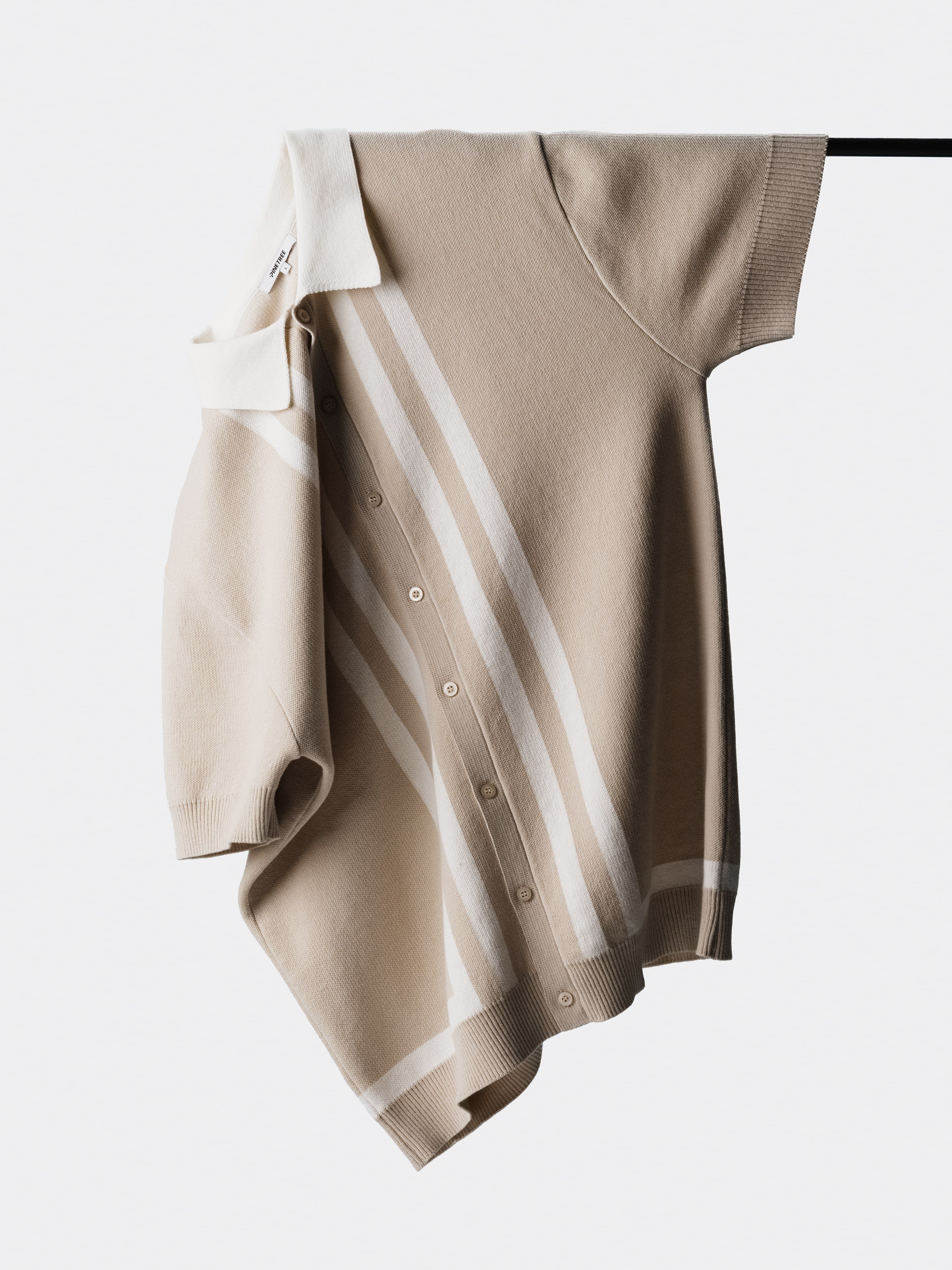Bohème Knit Polo - Cloud Dancer / French Oak