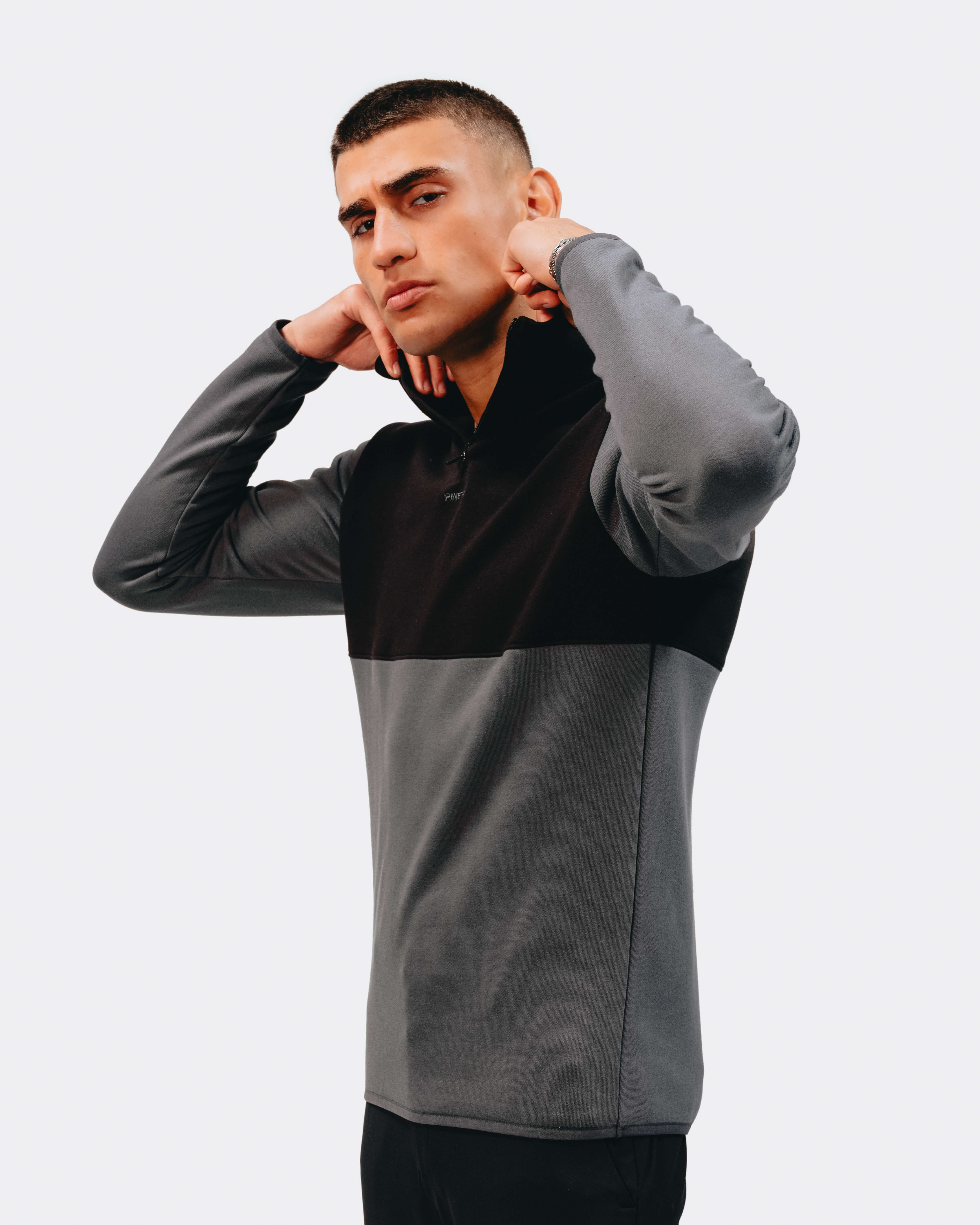 Quarter zip long sleeve - Meteorite / Asphalt