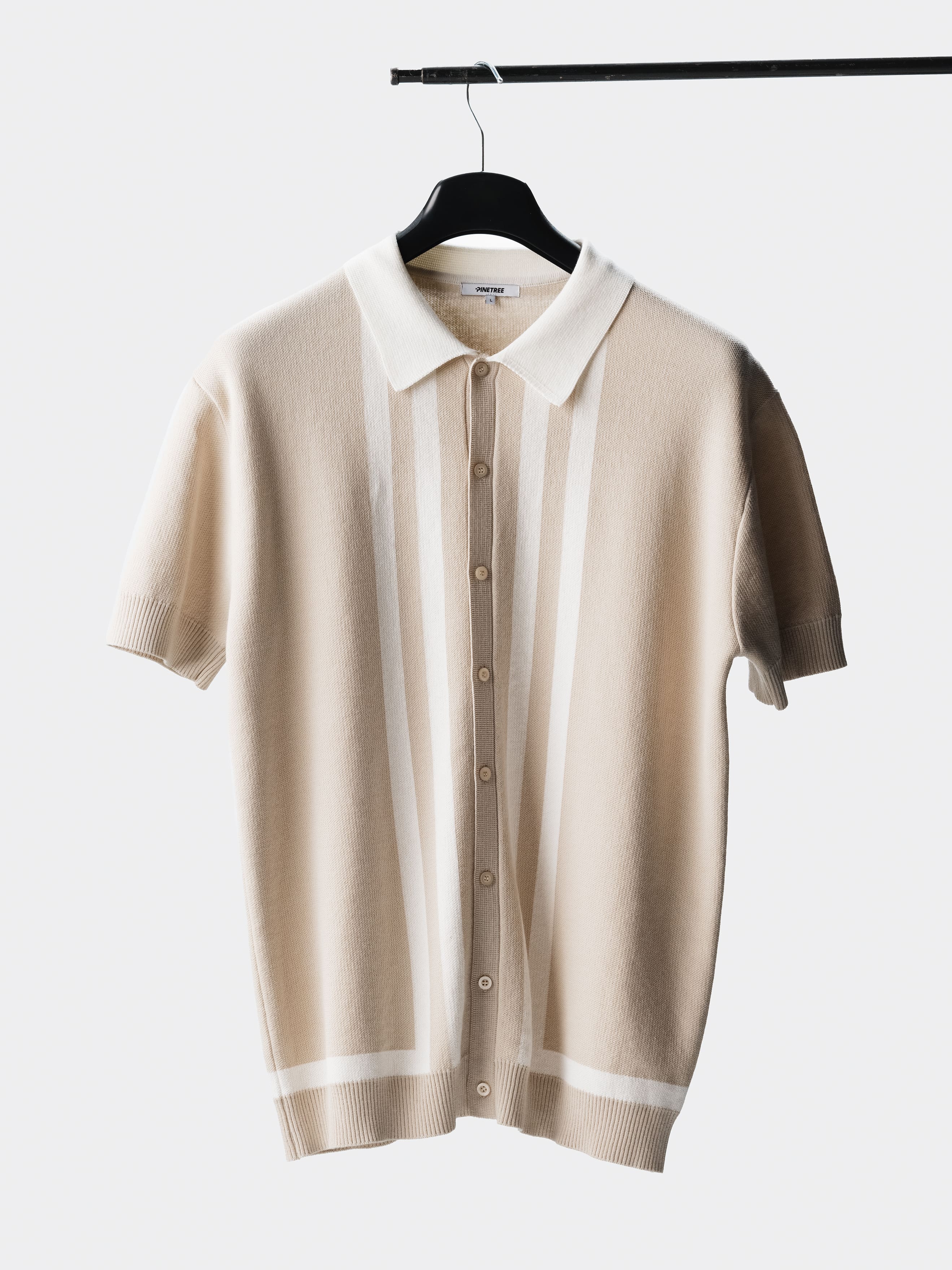 Bohème Knit Polo - Cloud Dancer / French Oak