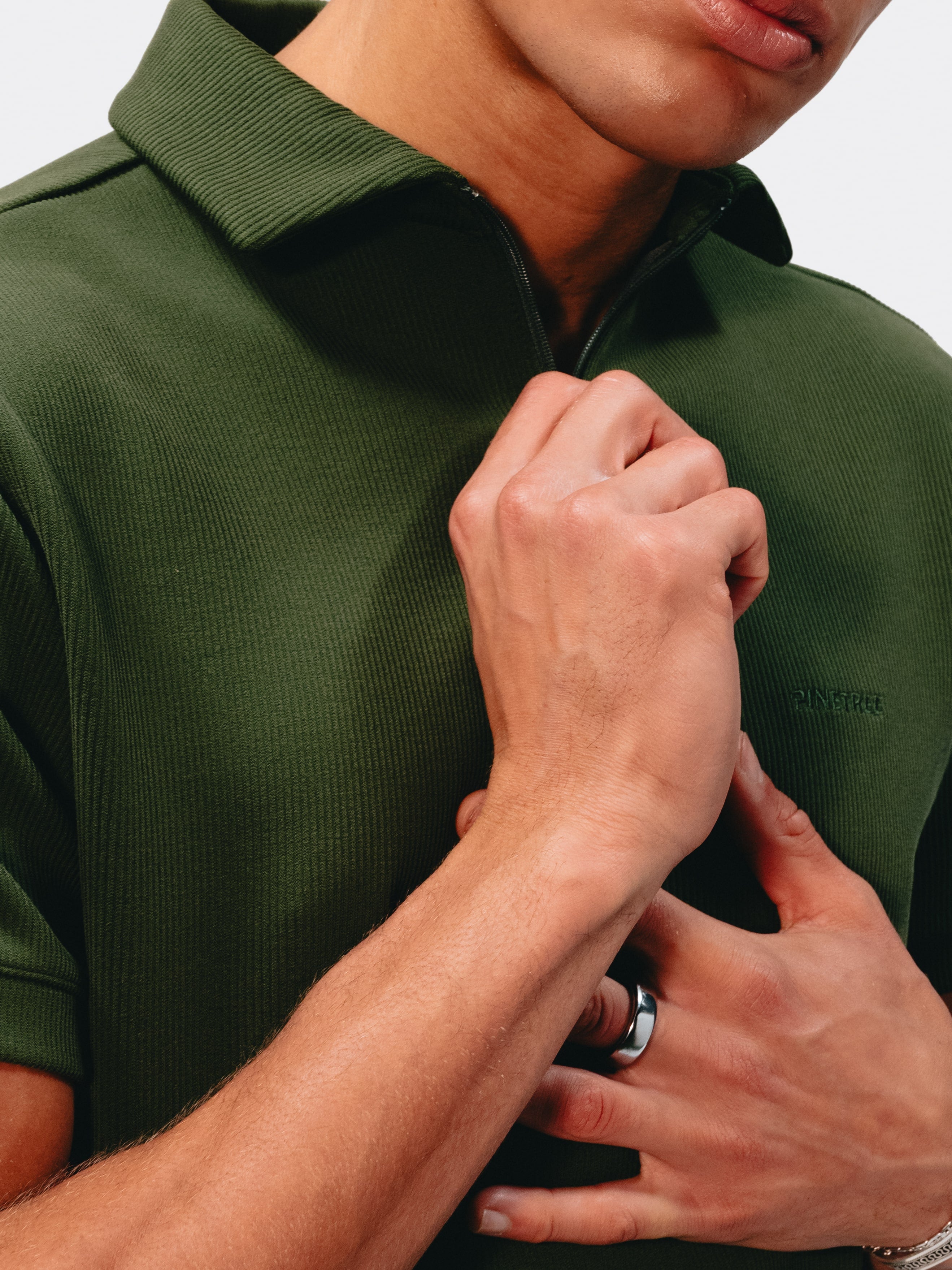 Contour Polo zipper - Douglas Fir